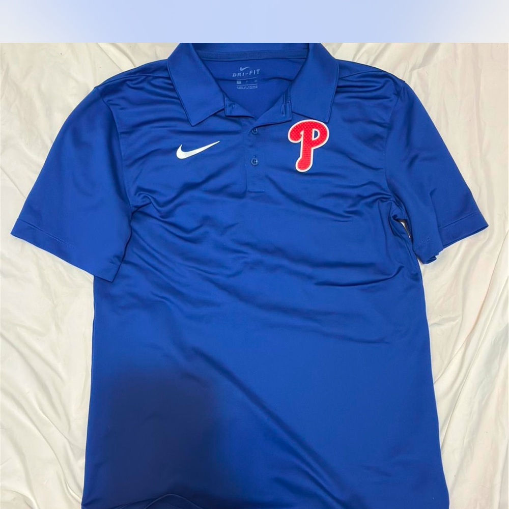 Nike Blue Phillies Dri-FIT Polo Shirt